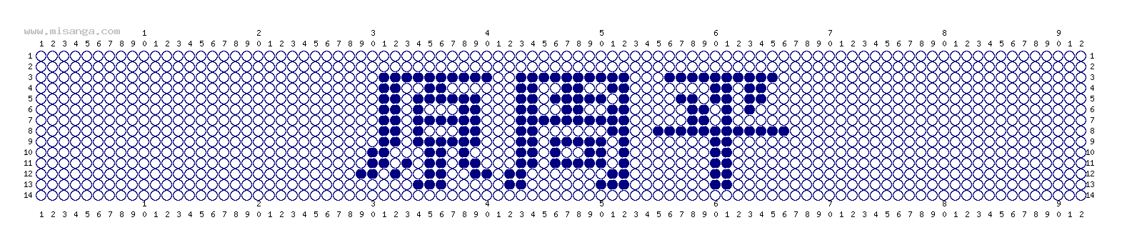 編みこみ文字ミサンガ製作図：原周平
