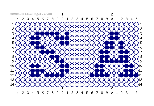 編みこみ文字ミサンガ製作図：SA