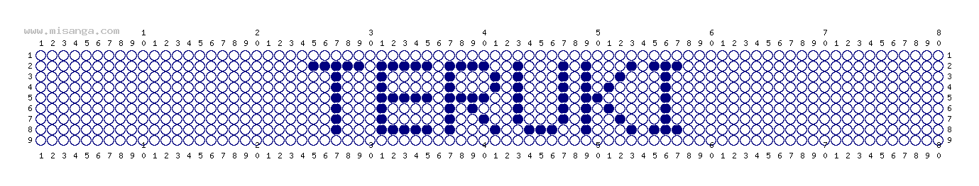 編みこみ文字ミサンガ製作図：TERUKI