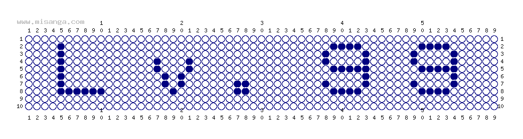 編みこみ文字ミサンガ製作図：Lv.99