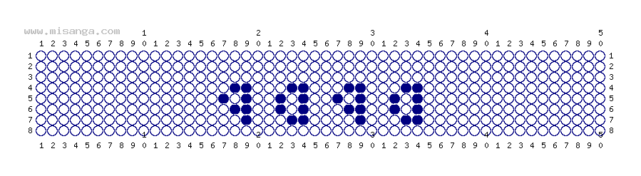 編みこみ文字ミサンガ製作図：GAWA