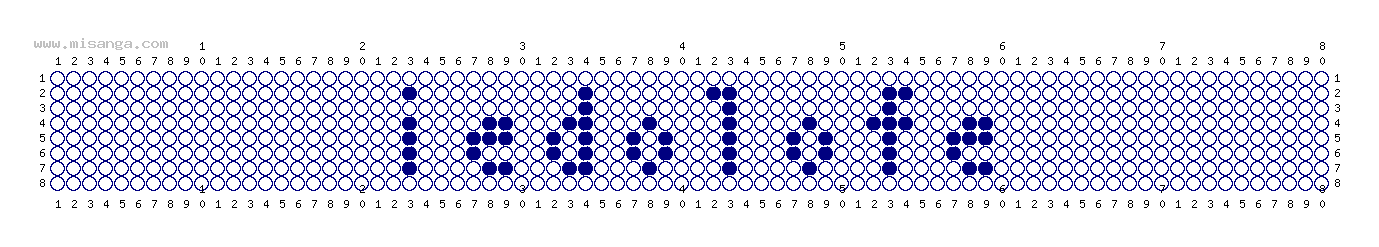 編みこみ文字ミサンガ製作図：YUTOLOVE