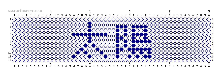 編みこみ文字ミサンガ製作図：太陽