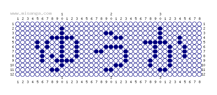 編みこみ文字ミサンガ製作図：ゆうか
