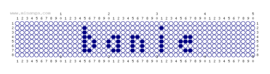 編みこみ文字ミサンガ製作図：RANJU