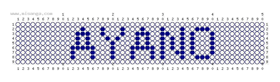 編みこみ文字ミサンガ製作図：AYANO