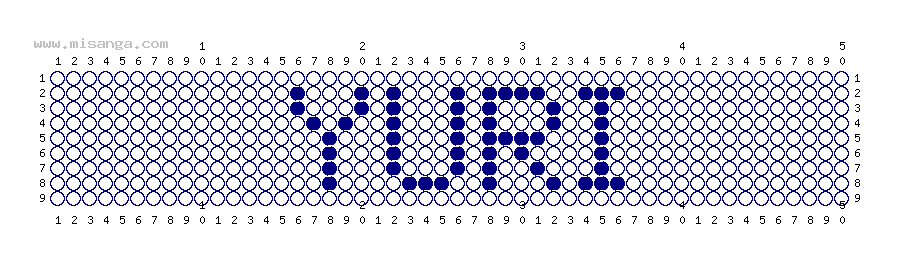 編みこみ文字ミサンガ製作図：YURI