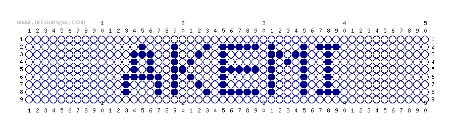 編みこみ文字ミサンガ製作図：AKEMI
