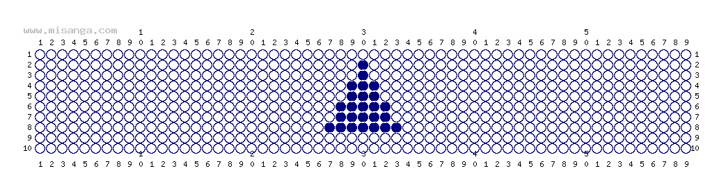 編みこみ文字ミサンガ製作図：▲