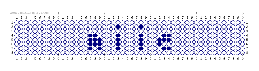 編みこみ文字ミサンガ製作図：MIYU