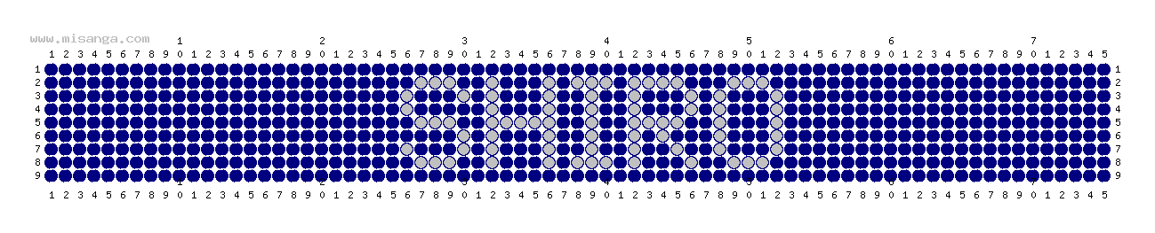 編みこみ文字ミサンガ製作図：SHIRO