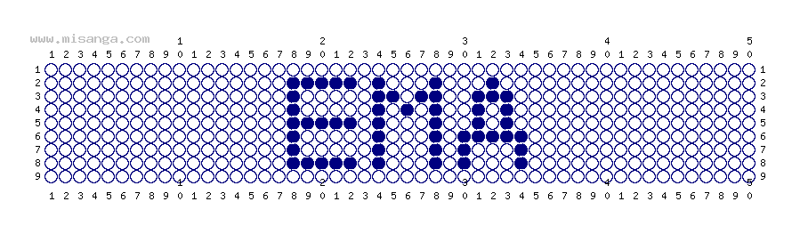 編みこみ文字ミサンガ製作図：EMA