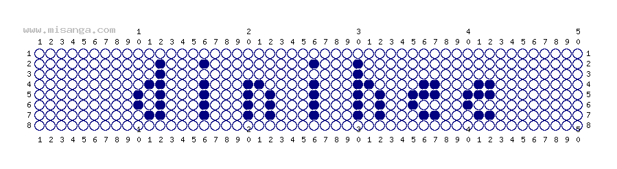 編みこみ文字ミサンガ製作図：TINYHUE