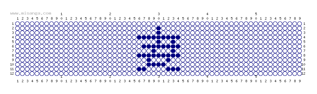 編みこみ文字ミサンガ製作図：妻