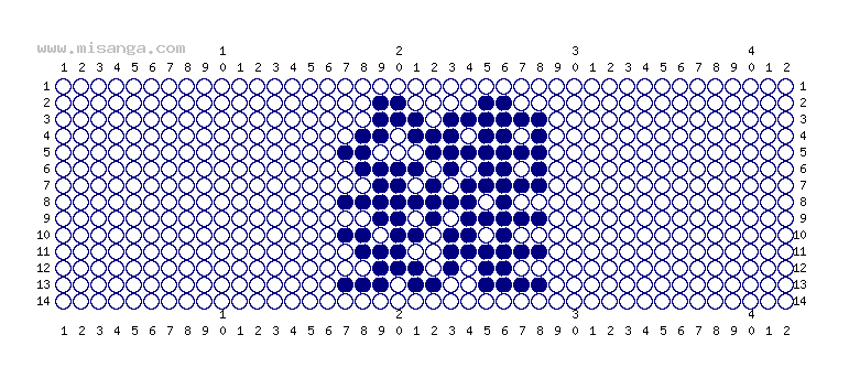 編みこみ文字ミサンガ製作図：鍵
