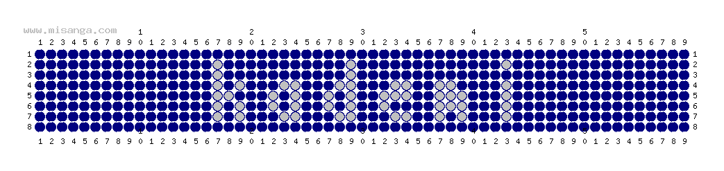 編みこみ文字ミサンガ製作図：KATUMI