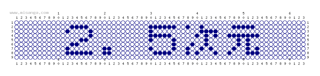 編みこみ文字ミサンガ製作図：2.5次元