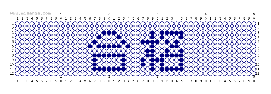 編みこみ文字ミサンガ製作図：合格