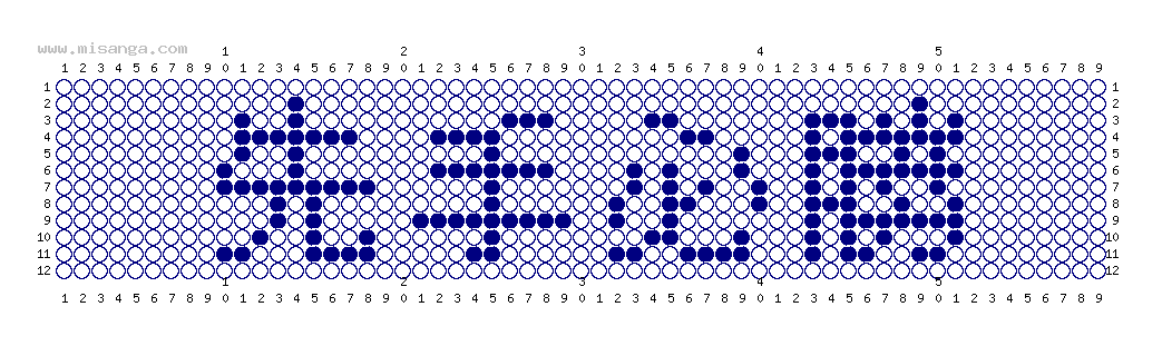 編みこみ文字ミサンガ製作図：先手必勝