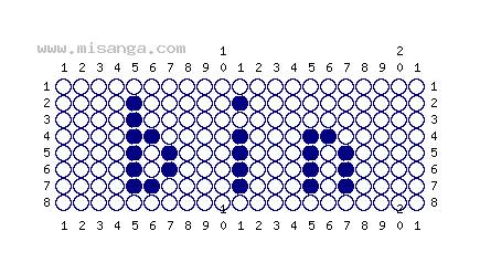編みこみ文字ミサンガ製作図：RIN