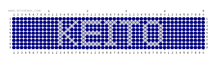 編みこみ文字ミサンガ製作図：KEITO