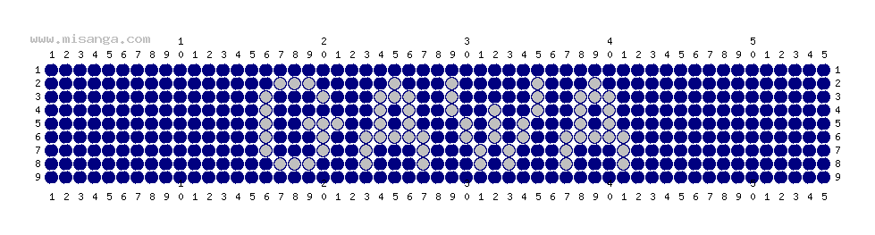編みこみ文字ミサンガ製作図：GAWA