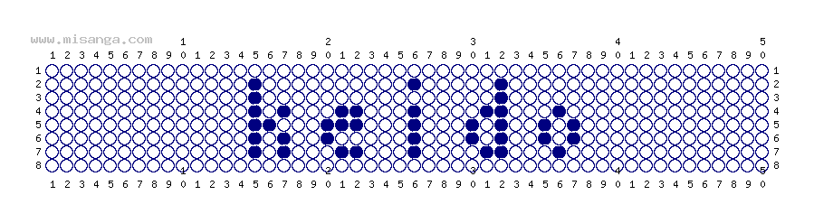 編みこみ文字ミサンガ製作図：KEITO
