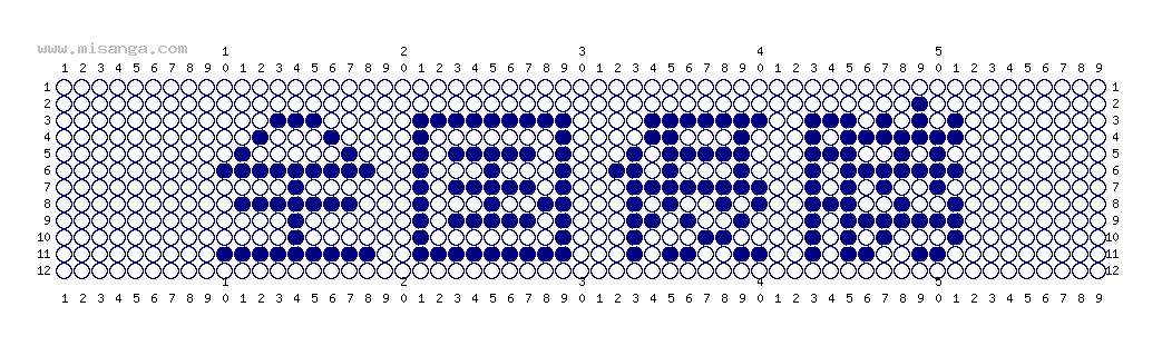 編みこみ文字ミサンガ製作図：全国優勝