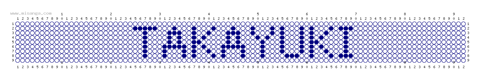 編みこみ文字ミサンガ製作図：TAKAYUKI