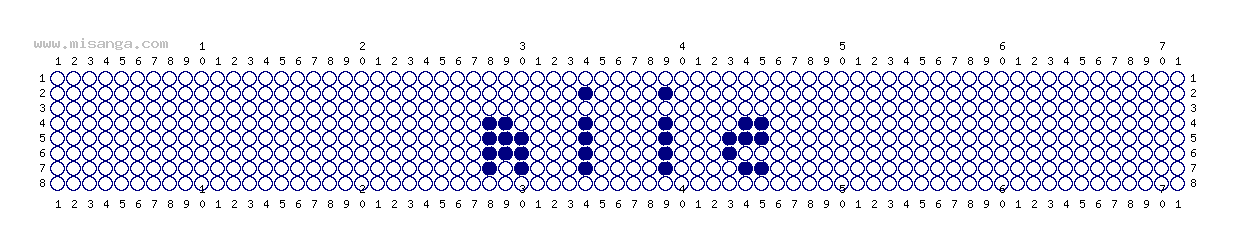 編みこみ文字ミサンガ製作図：MIYU