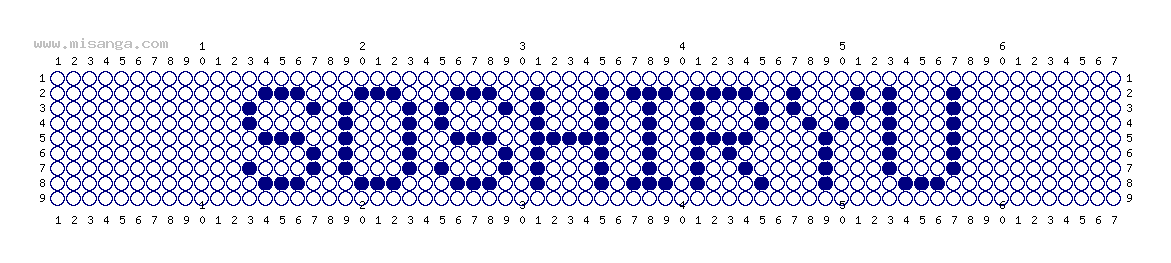 編みこみ文字ミサンガ製作図：SOSHIRYU