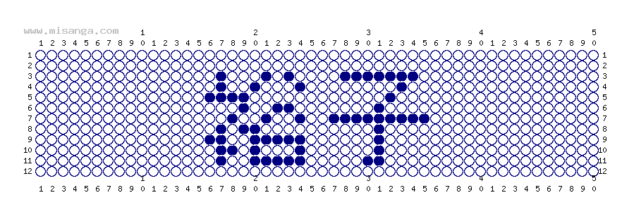 編みこみ文字ミサンガ製作図：裕子