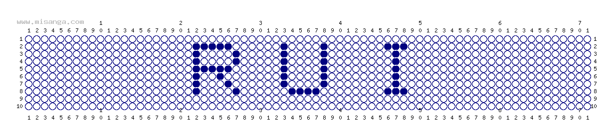 編みこみ文字ミサンガ製作図：ＲＵＩ