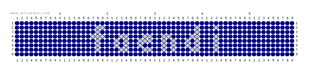 編みこみ文字ミサンガ製作図：VAUNDY