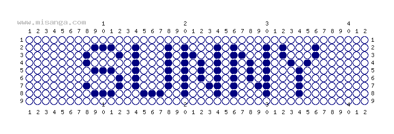編みこみ文字ミサンガ製作図：SUNNY