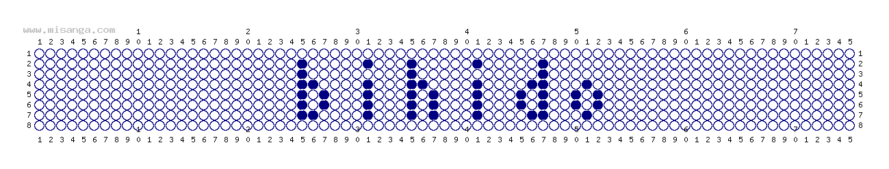 編みこみ文字ミサンガ製作図：RIHITO