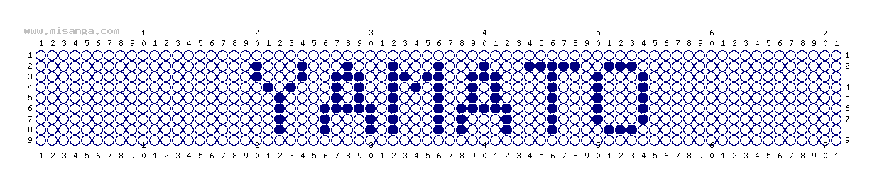 編みこみ文字ミサンガ製作図：YAMATO