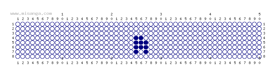 編みこみ文字ミサンガ製作図：M