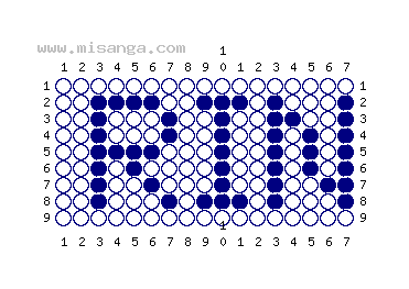 編みこみ文字ミサンガ製作図：RIN