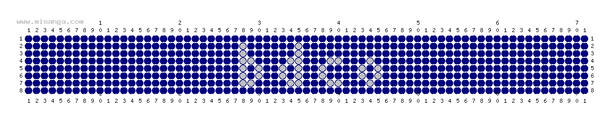 編みこみ文字ミサンガ製作図：BTSO
