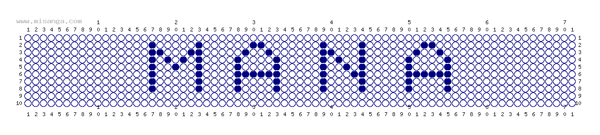 編みこみ文字ミサンガ製作図：MANA