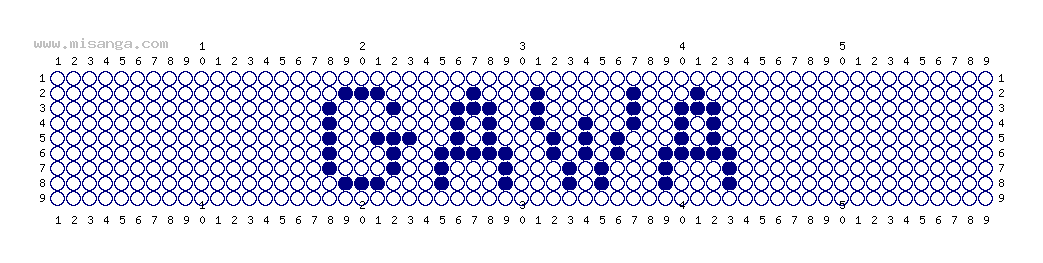 編みこみ文字ミサンガ製作図：GAWA