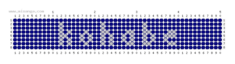 編みこみ文字ミサンガ製作図：KOHARU
