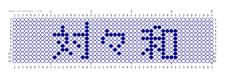編みこみ文字ミサンガ製作図：対々和
