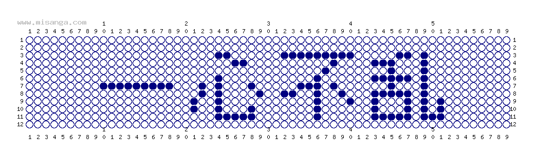 編みこみ文字ミサンガ製作図：一心不乱