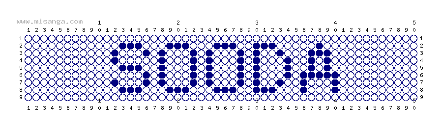 編みこみ文字ミサンガ製作図：SOODA