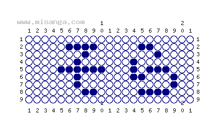 編みこみ文字ミサンガ製作図：そら