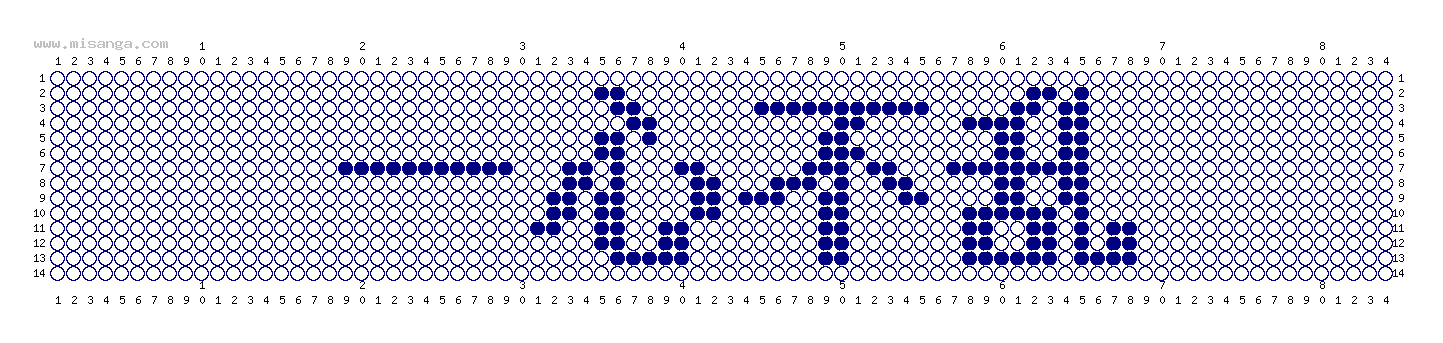 編みこみ文字ミサンガ製作図：一心不乱