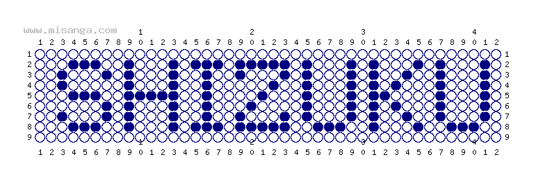 編みこみ文字ミサンガ製作図：SHIZUKU