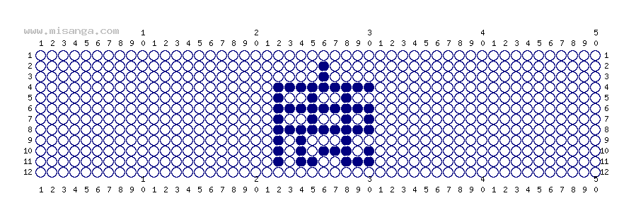編みこみ文字ミサンガ製作図：鹿